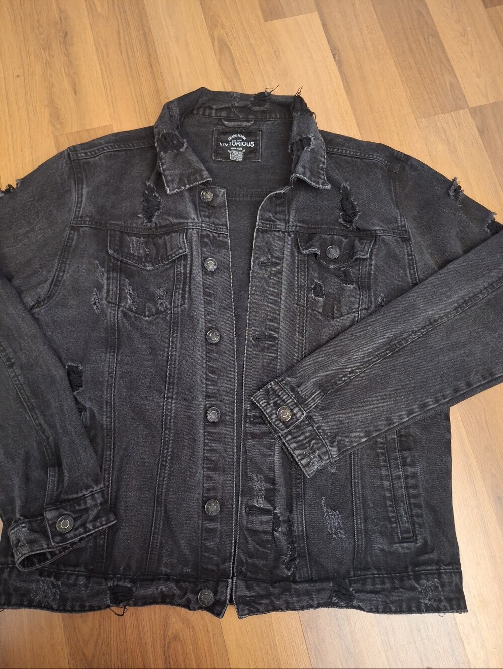 Victorious Men's Jean Jacket, Distressed